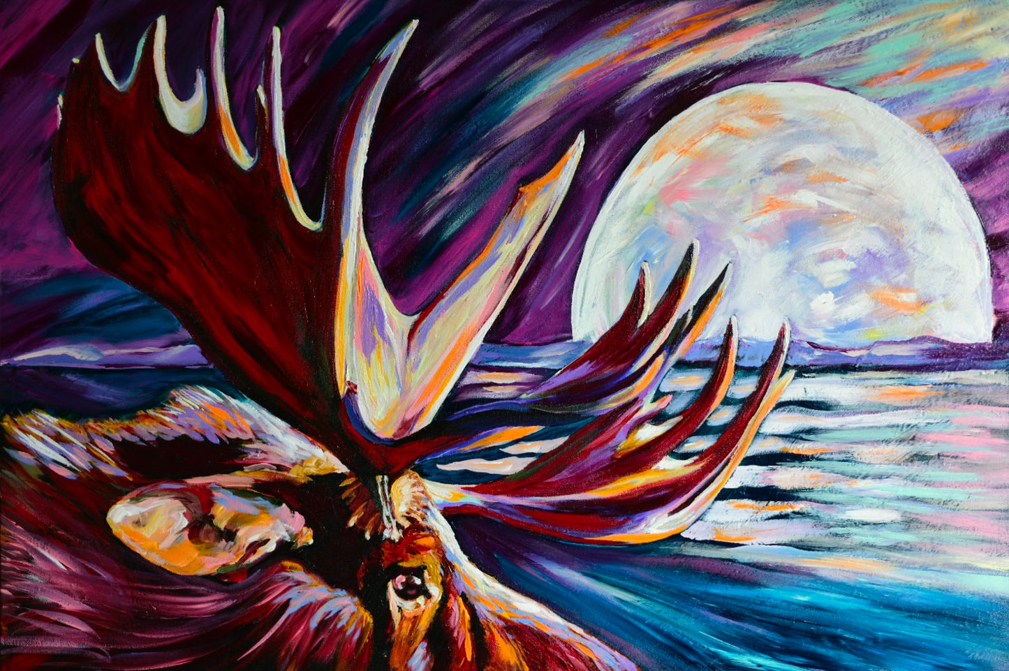 Moon Setting Moose