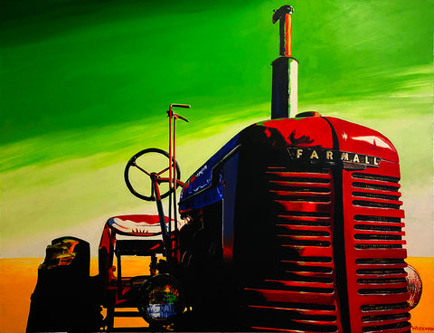 Farmall original acrylic on canvas, 6 feet long x 5 feet tall, $3500